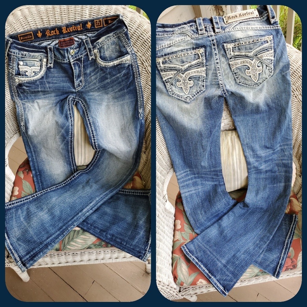 ποΈ Rock Revival PRISCILLA boot cut Jeans - Picture 4 of 8